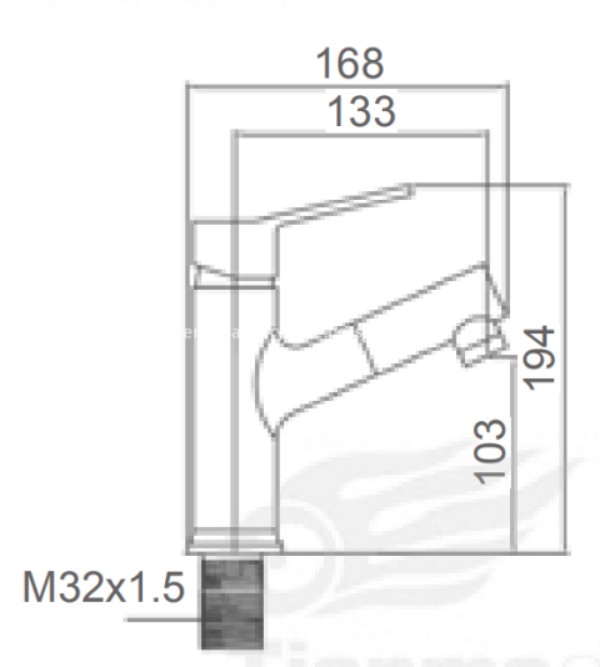 Pull Out Hot And Cold Basin Faucet