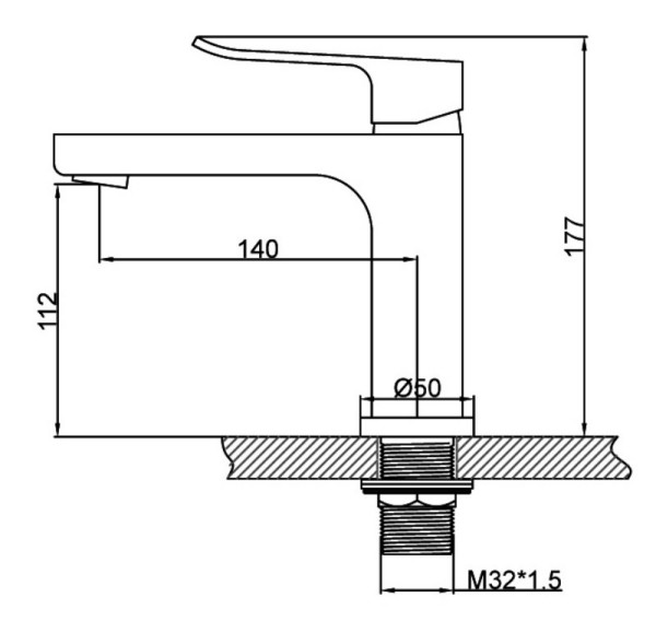 Chrome Single Hole Bathroom Faucet