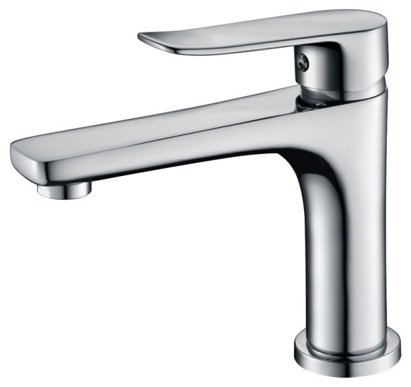 Chrome Single Hole Bathroom Faucet