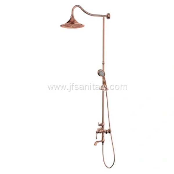 Wall-Mounted Shower Set Rose Gold