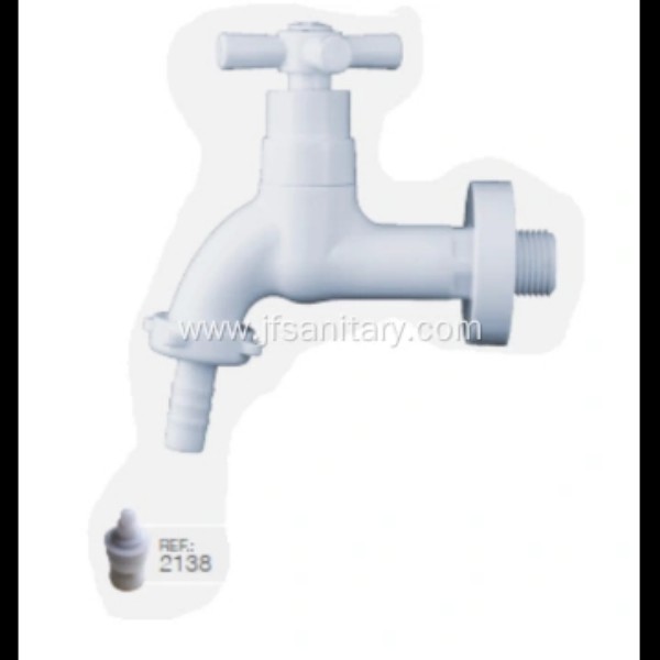 ABS Plastic Faucet For Washing Machine White Finish
