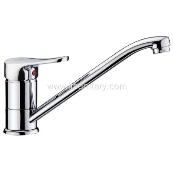 Robinet de cuisine en laiton col long tournant