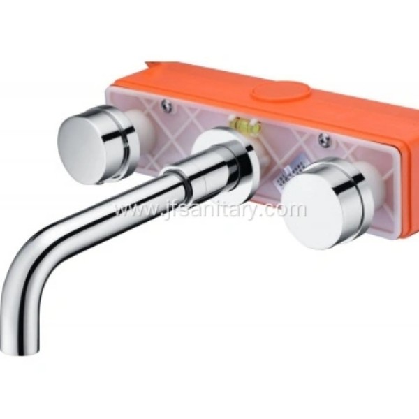 Double Handle in Wall Basin Faucets