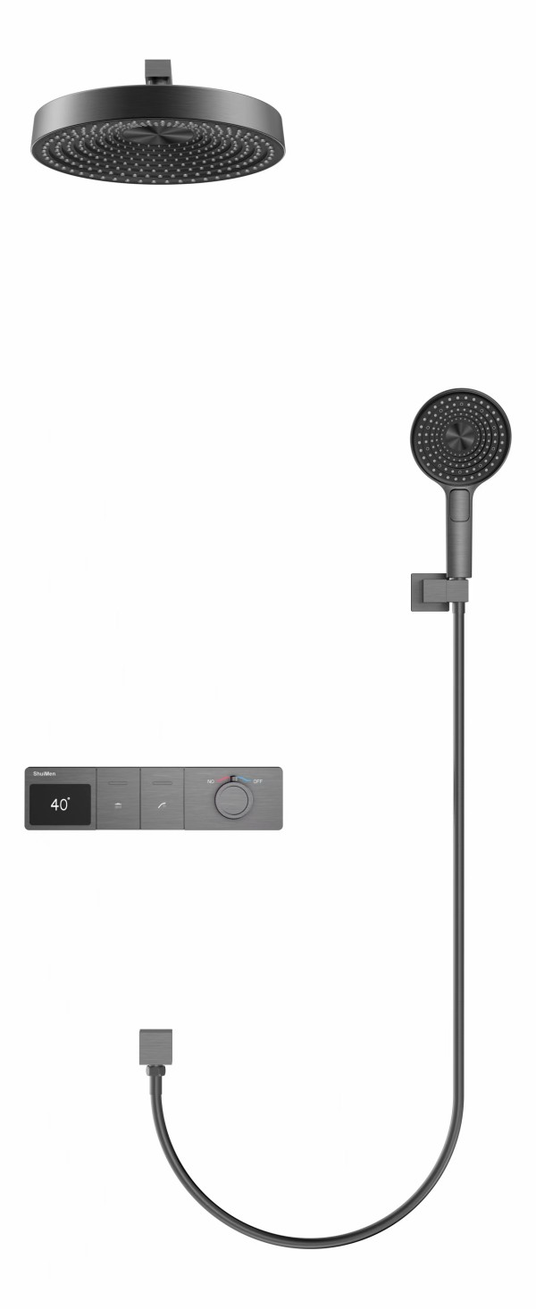 Concealed Black Shower Set